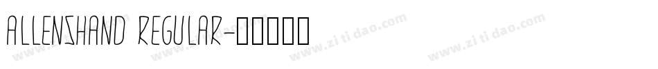 AllensHand Regular字体转换
